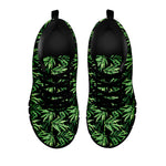 Watercolor Bamboo Pattern Print Black Sneakers