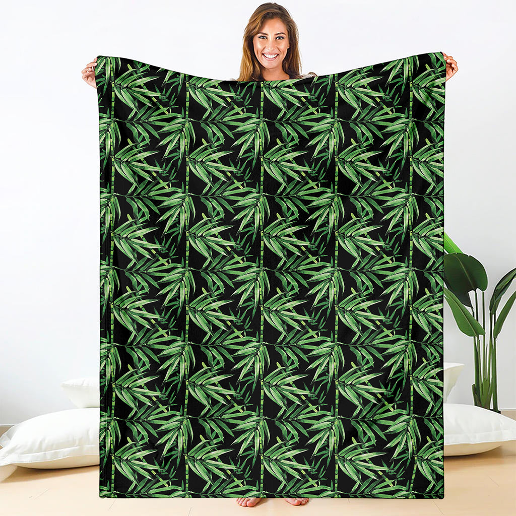 Watercolor Bamboo Pattern Print Blanket