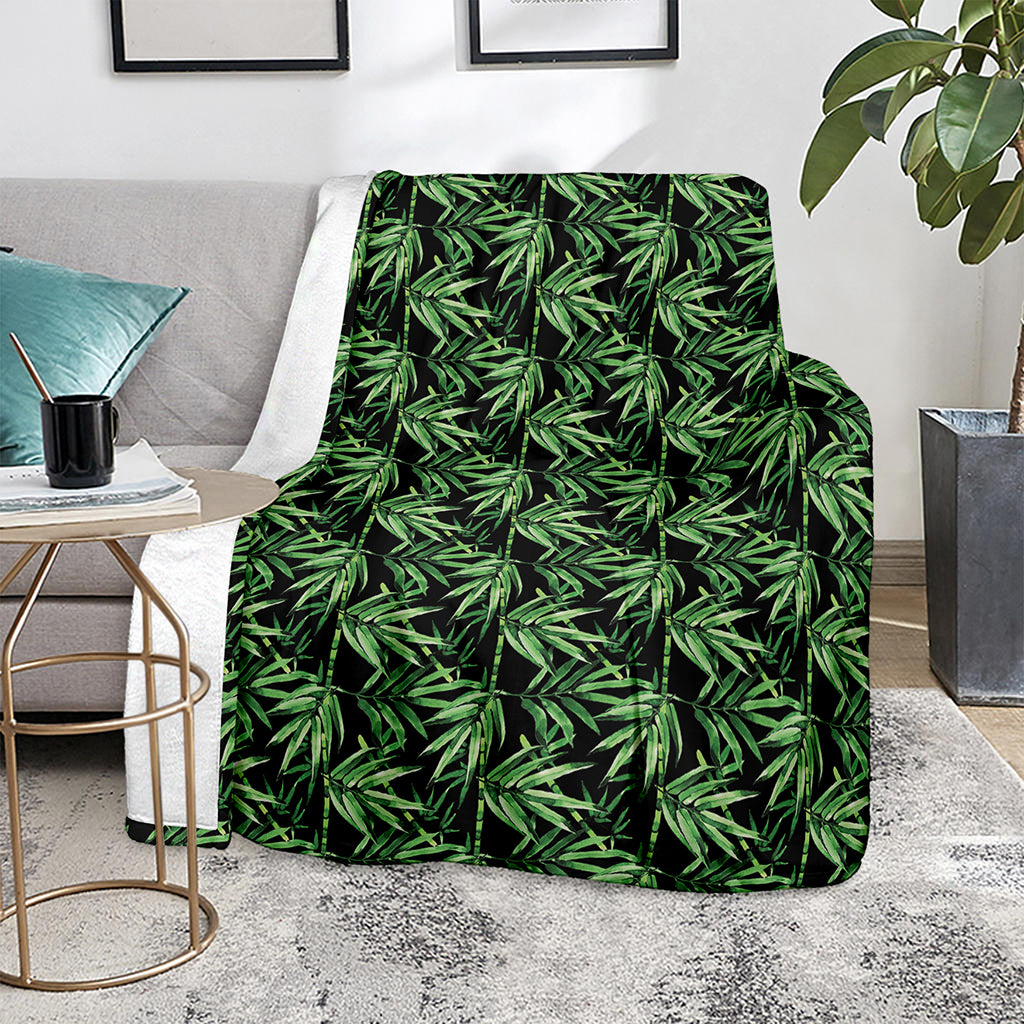 Watercolor Bamboo Pattern Print Blanket