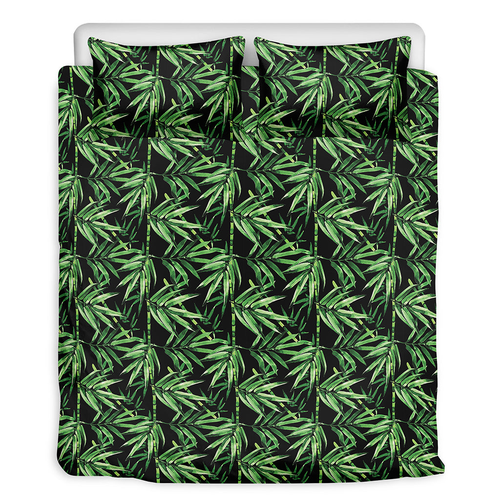 Watercolor Bamboo Pattern Print Duvet Cover Bedding Set