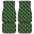 Watercolor Bamboo Pattern Print Front and Back Car Floor Mats