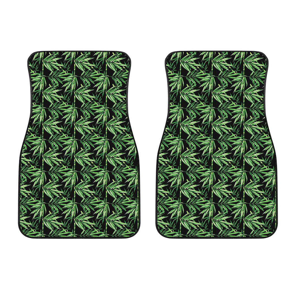 Watercolor Bamboo Pattern Print Front Car Floor Mats