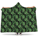 Watercolor Bamboo Pattern Print Hooded Blanket