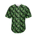 Watercolor Bamboo Pattern Print Men's Baseball Jersey