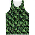 Watercolor Bamboo Pattern Print Men's Tank Top