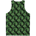 Watercolor Bamboo Pattern Print Men's Tank Top