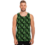 Watercolor Bamboo Pattern Print Men's Tank Top