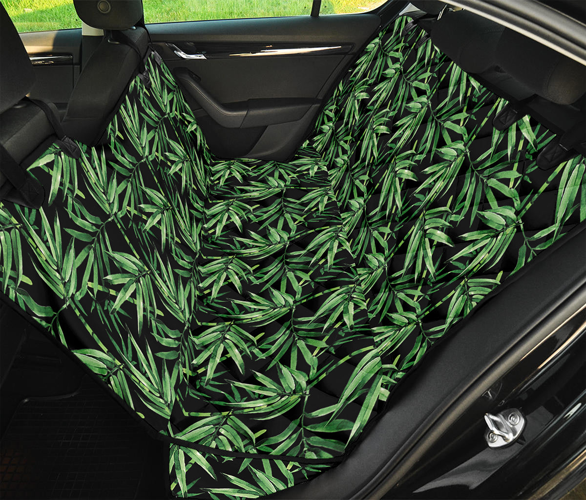 Watercolor Bamboo Pattern Print Pet Car Back Seat Cover