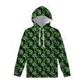 Watercolor Bamboo Pattern Print Pullover Hoodie
