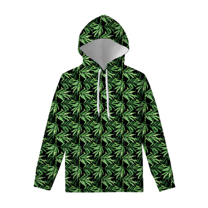Watercolor Bamboo Pattern Print Pullover Hoodie