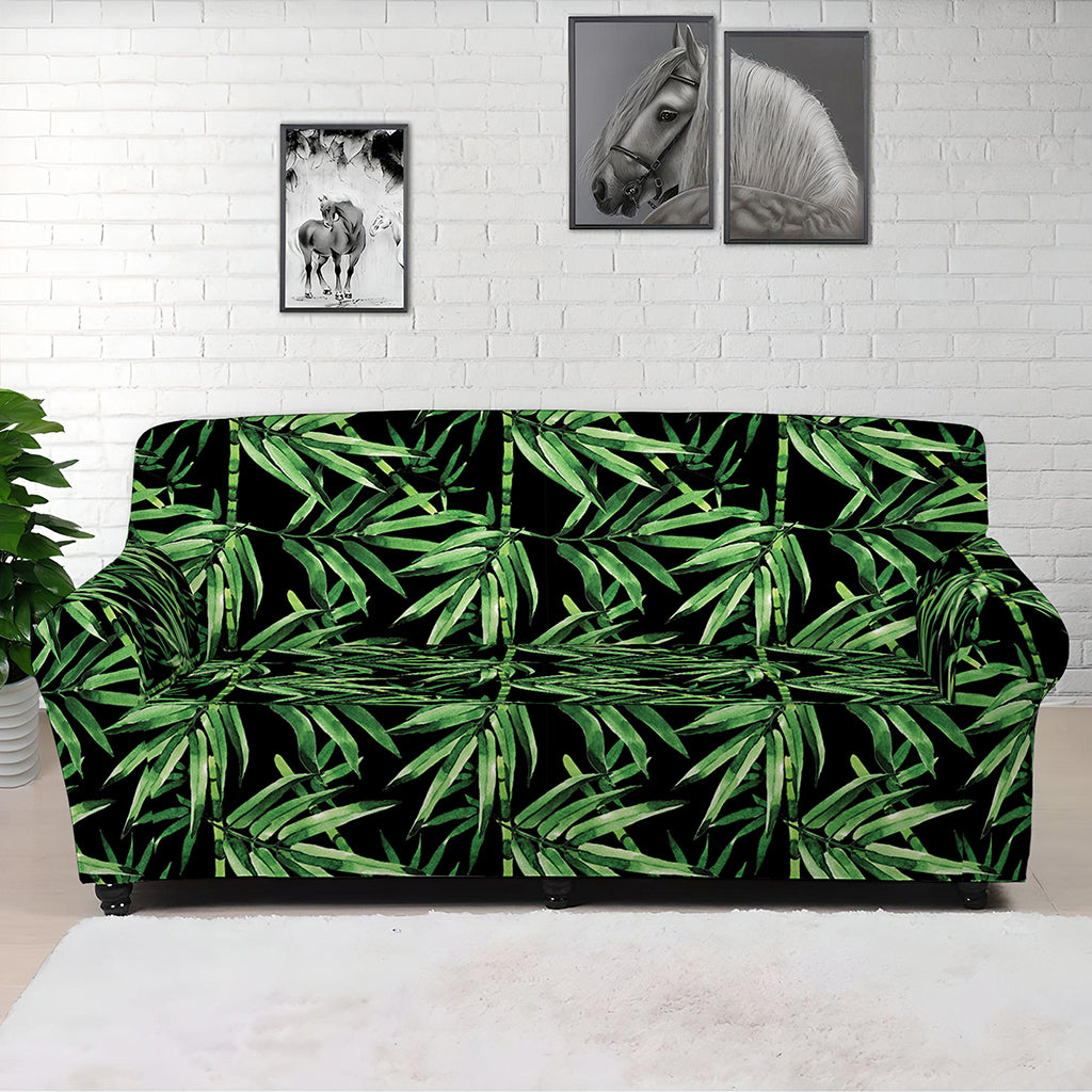 Watercolor Bamboo Pattern Print Sofa Cover
