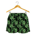 Watercolor Bamboo Pattern Print Women's Shorts