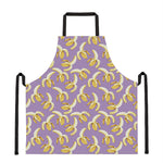 Watercolor Banana Pattern Print Apron