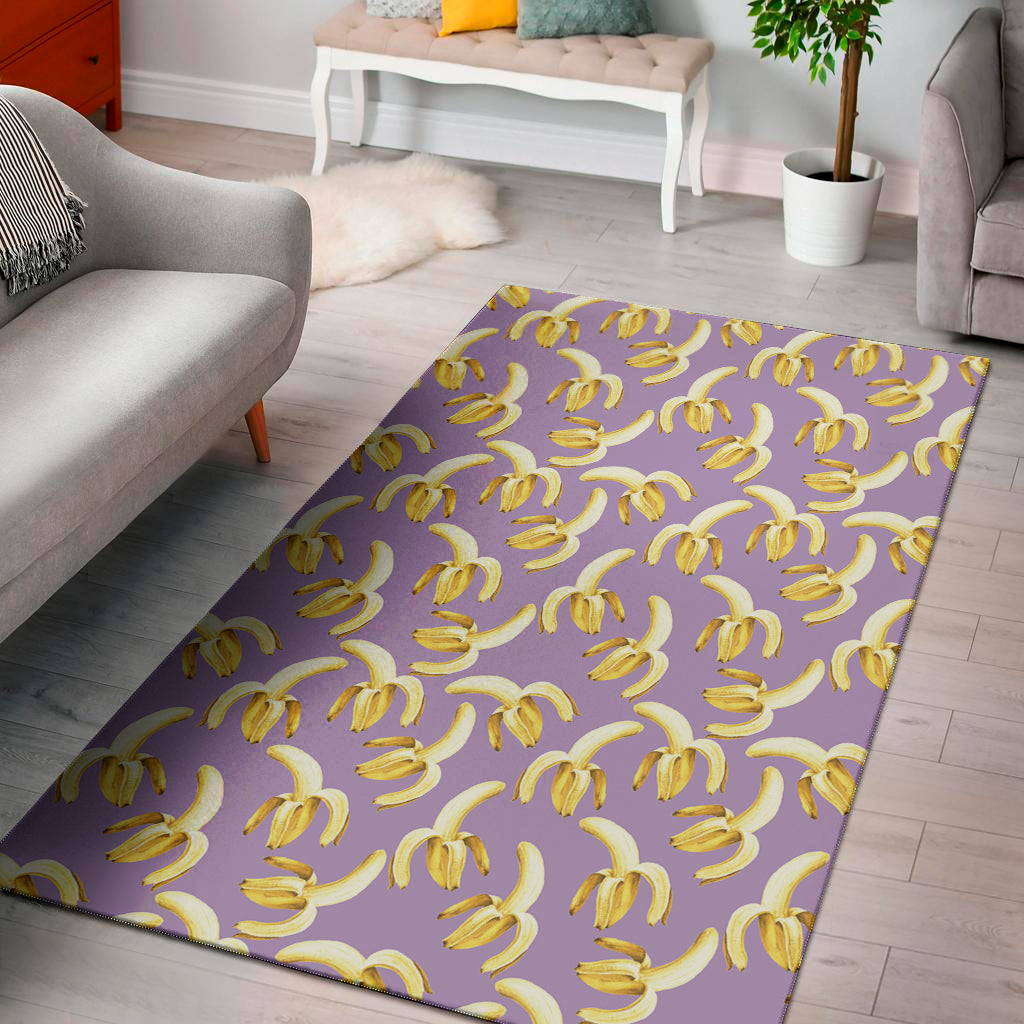 Watercolor Banana Pattern Print Area Rug