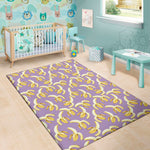 Watercolor Banana Pattern Print Area Rug