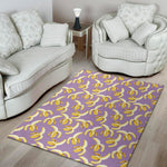 Watercolor Banana Pattern Print Area Rug