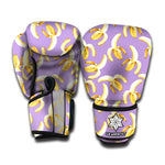 Watercolor Banana Pattern Print Boxing Gloves