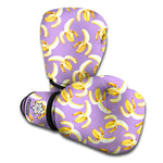 Watercolor Banana Pattern Print Boxing Gloves