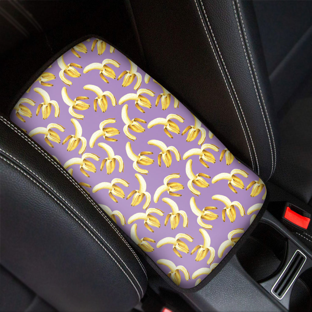 Watercolor Banana Pattern Print Car Center Console Cover