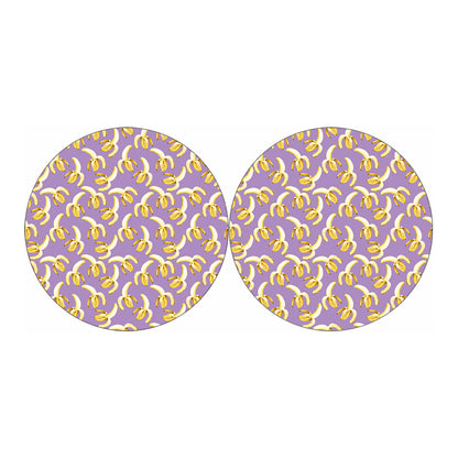 Watercolor Banana Pattern Print Car Coasters