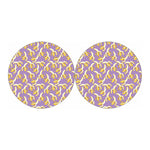Watercolor Banana Pattern Print Car Coasters