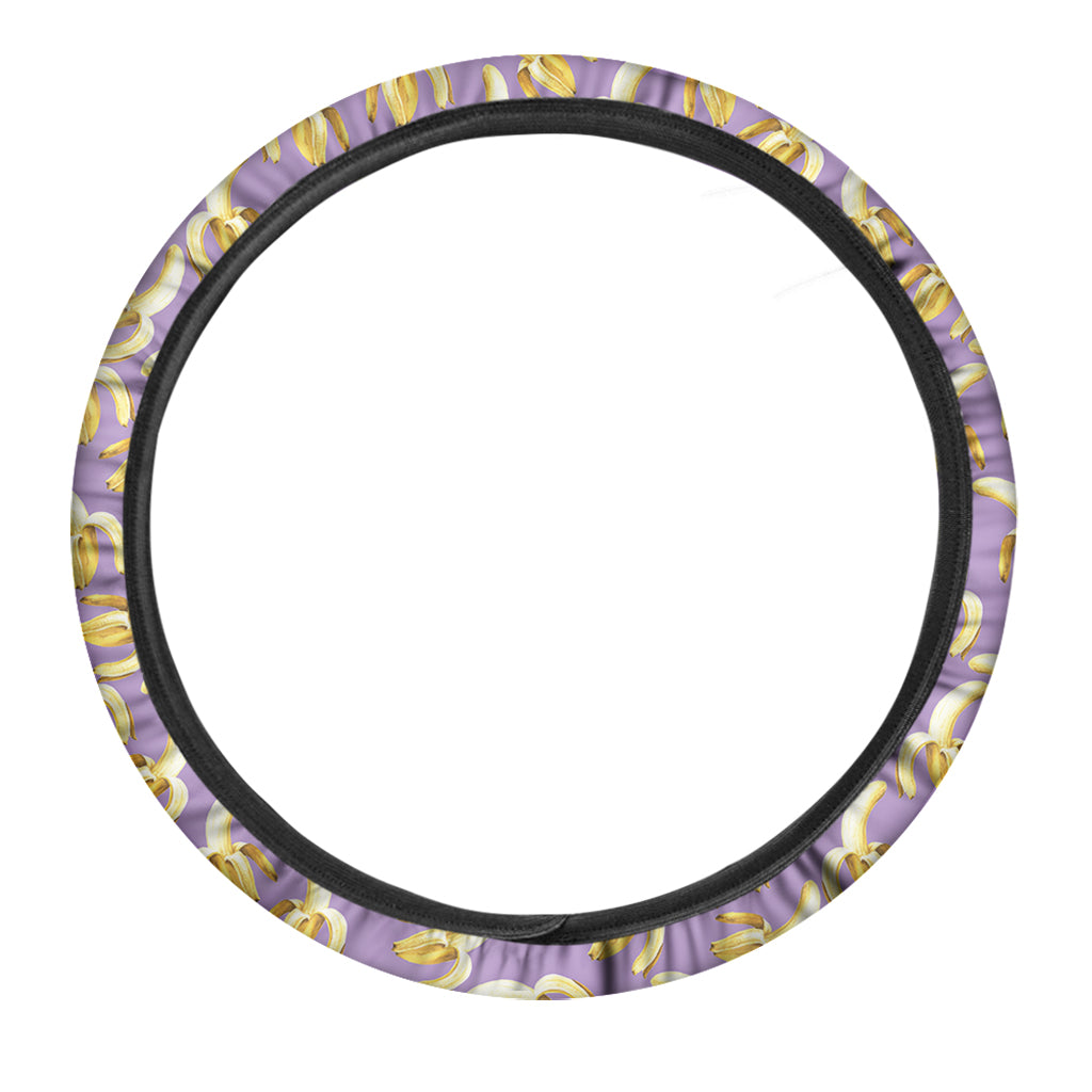 Watercolor Banana Pattern Print Car Steering Wheel Cover