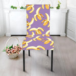 Watercolor Banana Pattern Print Dining Chair Slipcover