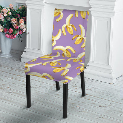 Watercolor Banana Pattern Print Dining Chair Slipcover