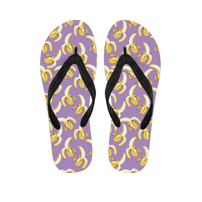 Watercolor Banana Pattern Print Flip Flops
