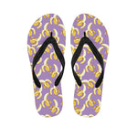 Watercolor Banana Pattern Print Flip Flops