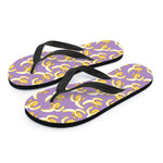 Watercolor Banana Pattern Print Flip Flops