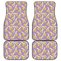 Watercolor Banana Pattern Print Front and Back Car Floor Mats