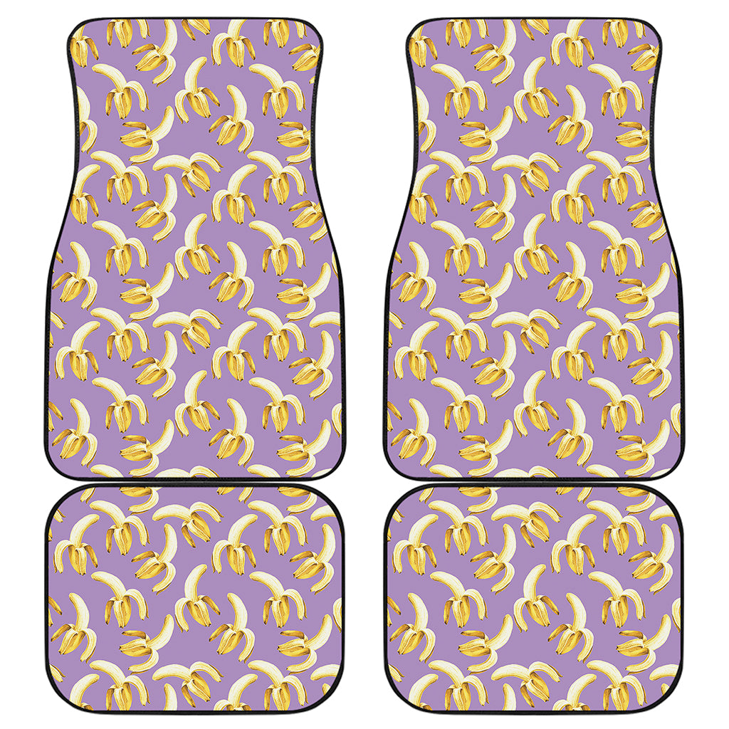 Watercolor Banana Pattern Print Front and Back Car Floor Mats