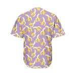 Watercolor Banana Pattern Print Men's Baseball Jersey