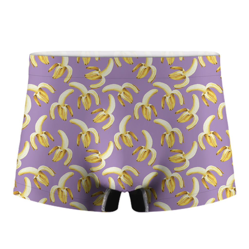 Watercolor Banana Pattern Print Men's Boxer Briefs