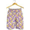 Watercolor Banana Pattern Print Men's Shorts