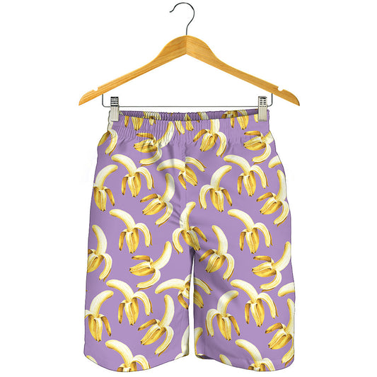 Watercolor Banana Pattern Print Men's Shorts