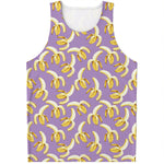 Watercolor Banana Pattern Print Men's Tank Top