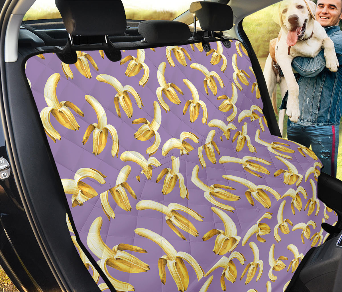 Watercolor Banana Pattern Print Pet Car Back Seat Cover
