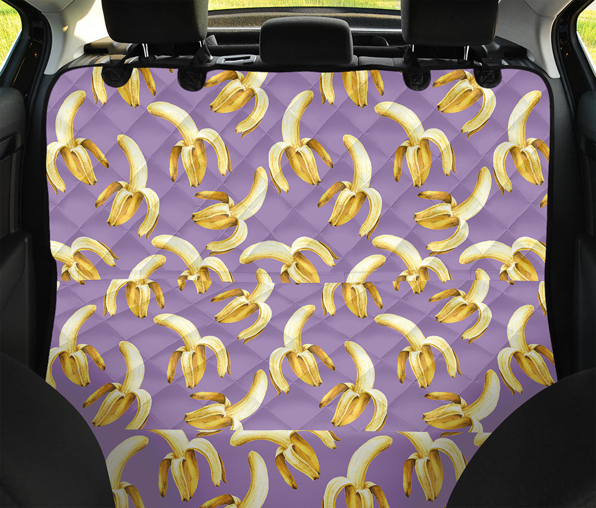Watercolor Banana Pattern Print Pet Car Back Seat Cover