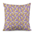 Watercolor Banana Pattern Print Pillow Cover