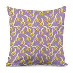 Watercolor Banana Pattern Print Pillow Cover