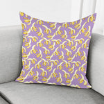 Watercolor Banana Pattern Print Pillow Cover