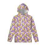 Watercolor Banana Pattern Print Pullover Hoodie