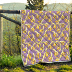 Watercolor Banana Pattern Print Quilt