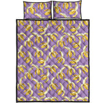 Watercolor Banana Pattern Print Quilt Bed Set