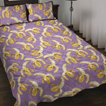 Watercolor Banana Pattern Print Quilt Bed Set