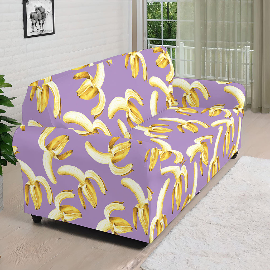 Watercolor Banana Pattern Print Sofa Cover