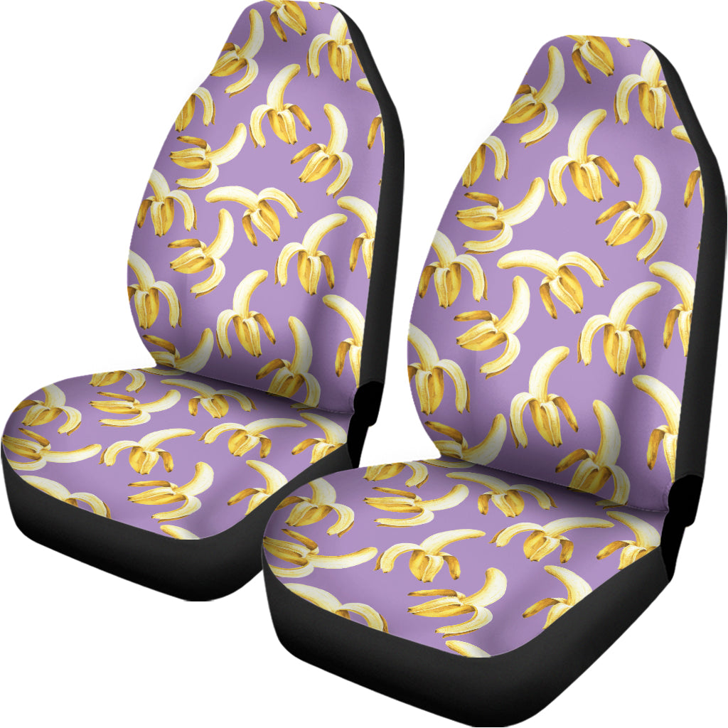 Watercolor Banana Pattern Print Universal Fit Car Seat Covers