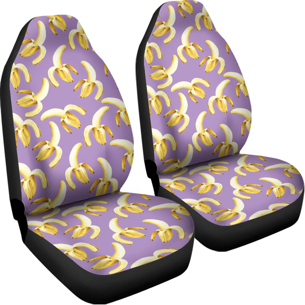 Watercolor Banana Pattern Print Universal Fit Car Seat Covers